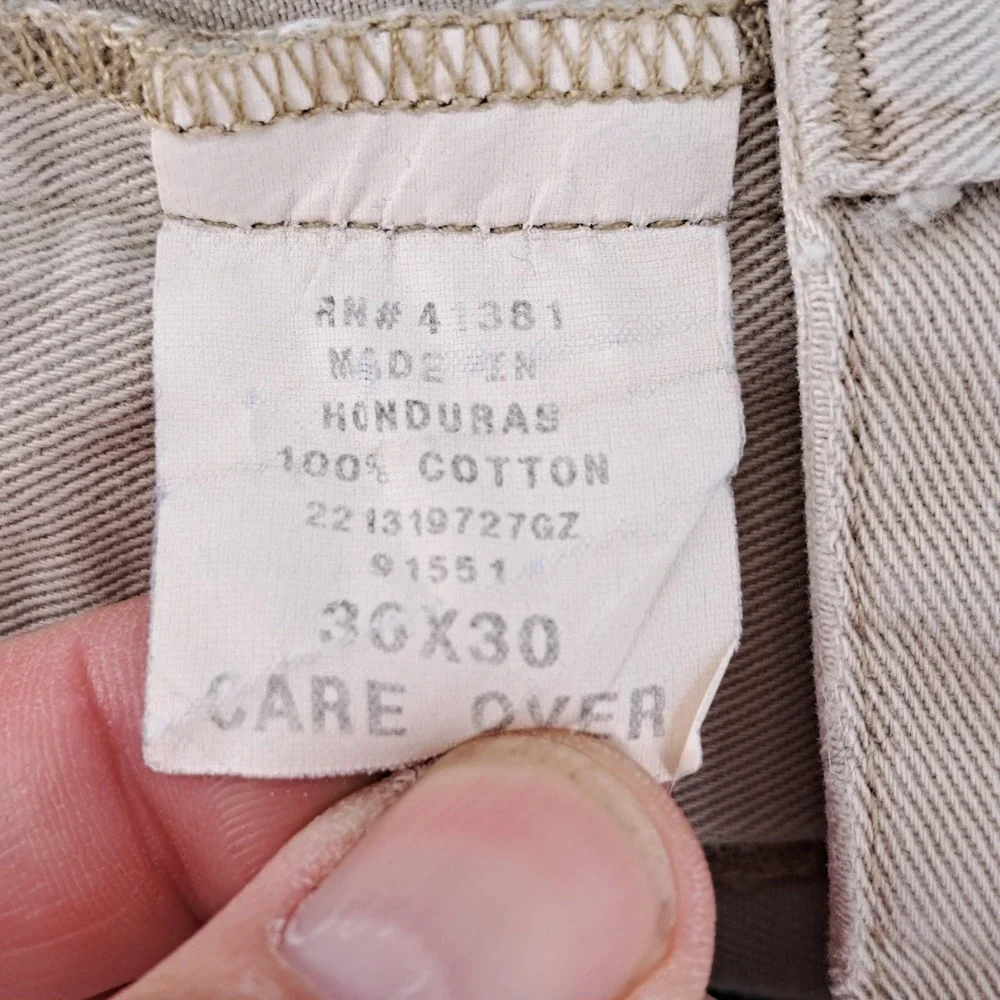 Polo Ralph Lauren Chino Pants Mens 36x30 Cotton Khaki Pleated Straight Leg Tan - Picture 6 of 11